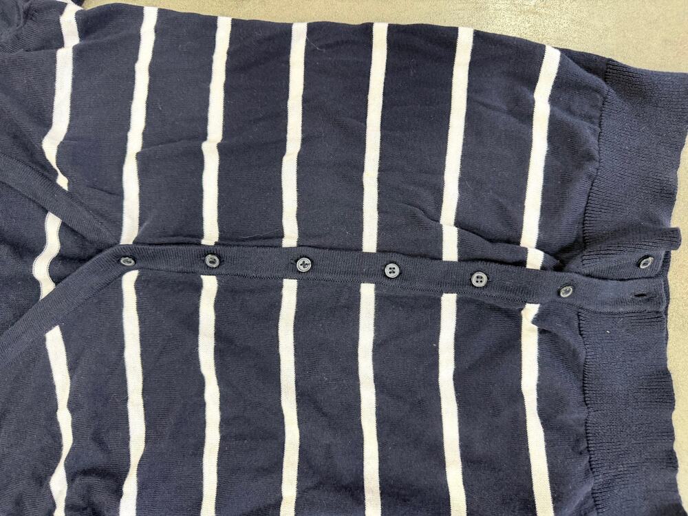 THE LIMITED Women's Cardigan, Striped Knit Long Sleeve, M